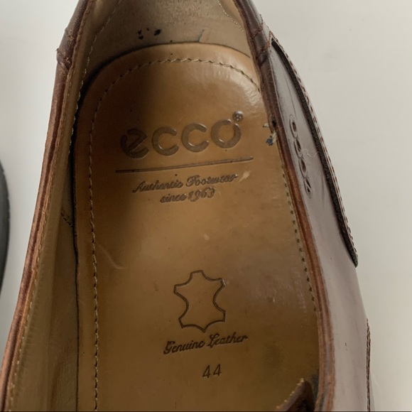ECCO Brown leather lace up oxfords, size 44 - Picture 3 of 13